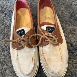 Worn Sperry top siders